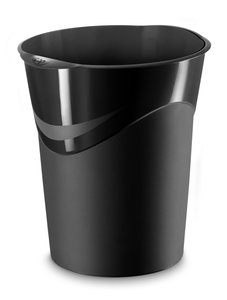 PAPELERA PLAST. CERRADA CEP GLOSS NEGRO