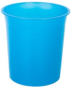 PAPELERA PLASTICO CERRADA TRASL.AZUL