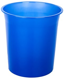 PAPELERA PLASTICO CERRADA TRASL.AZUL MAR