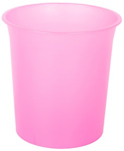 PAPELERA PLASTICO CERRADA TRASL.FUCSIA