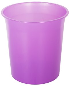 PAPELERA PLASTICO CERRADA TRASL.MALVA