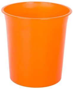 PAPELERA PLASTICO CERRADA TRASL.NARANJA