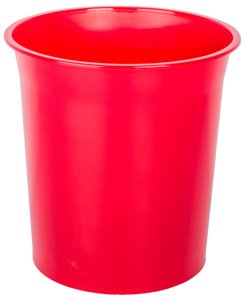 PAPELERA PLASTICO CERRADA TRASL.ROJA