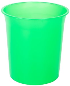 PAPELERA PLASTICO CERRADA TRASL.VERDE