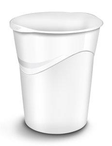 PAPELERA PLAST. CERRADA CEP GLOSS BLANCO