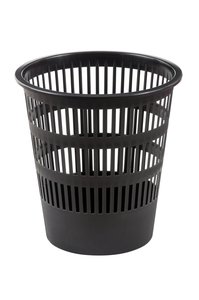 PAPELERA REJILLA FAIBO 12 L NEGRA