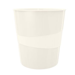 PAPELERA PLASTICO LEITZ WOW 15L BLANCO