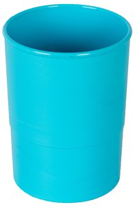 PORTA LAPICES PLASTICO REDONDO AZUL