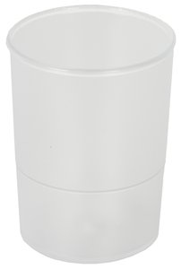 PORTA LAPICES PLASTICO REDONDO CRISTAL