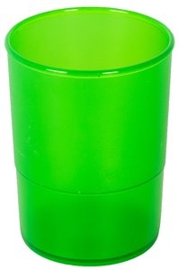 PORTA LAPICES PLASTICO REDONDO TR. VERDE