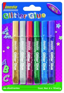 COLA GLITTER GLUE IMEDIO ORIGINAL B/6