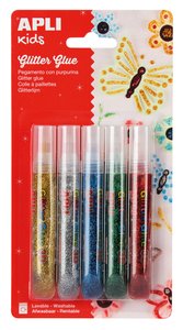 COLA GLITTER GLUE APLI LAPIZ METAL