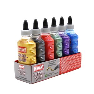 COLA METAL GLUE COLOR INSTANT 180ML E.6
