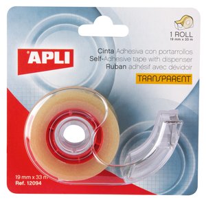 CINTA ADHESIVA APLI TRANSP. 33x19 c/MINI