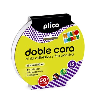 CINTA ADHESIVA DOBLE CARA PLICO 15x50