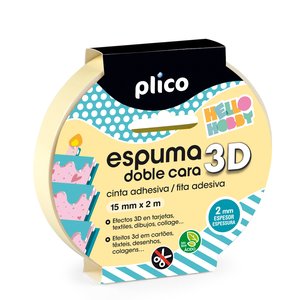 CINTA DOBLE CARA PLICO 2x15 ESPUMA