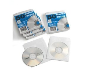 SOBRE SAM CD/DVD VENTANA PAQ.50