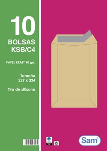 BOLSA SAM 229x324 KRAFT 90g PAQ.10