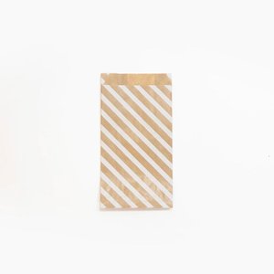 BOLSA PAPEL KRAFT  11x21 RAYAS P/50