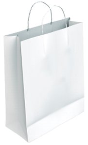 BOLSA PAPEL KRAFT BLANCO 18x24 BL P/50