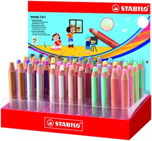 LAPIZ COL.STABILO WOODY 3 en 1 PAST.E/48