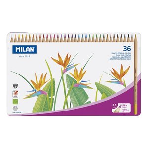 LAPICES COLOR MILAN HEX. CAJA METAL.36