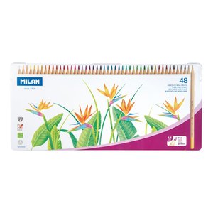 LAPICES COLOR MILAN HEX. CAJA METAL.48