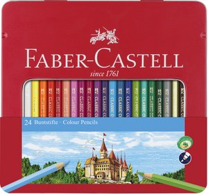 LAPICES COLOR FABER  est.METAL 24