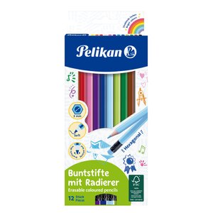 LAPICES COLOR PELIKAN BORRABLE est.12