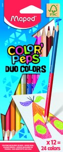 LAPICES COLOR MAPED COLOR PEPS DUO es.12