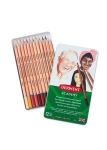 LAPICES DERWENT CAJ.METALICA 12 PZ.ACUAR