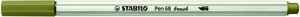 ROTUL.STABILO PEN 68  BRUSH VERDE MUSGO