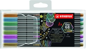 ROTUL.STABILO PEN 68 METALLIC C/8