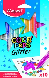 ROTUL.MAPED COLOR PEPS GLITTER B/10