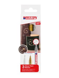 ROTUL.EDDING  780 B/3 (blanco, oro y pla