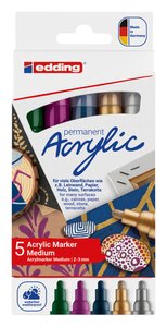ROTUL.EDDING 5100 ACRYLIC FESTIVOS P/5