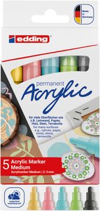 ROTUL.EDDING 5100 ACRYLIC PASTEL PACK 5