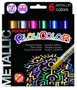 TEMPERA PLAYCOLOR MET. POCKET C/6