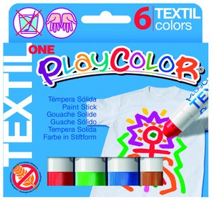 TEMPERA PLAYCOLOR TEXTIL ONE C/6