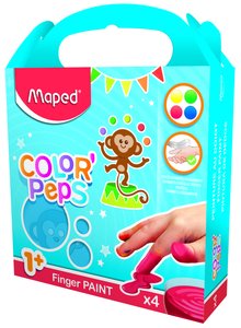 PINTURA DEDOS MAPED CAJA DE 4 SURT.