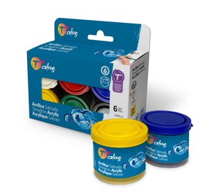 PINTURA ACRIL.TCOLORS 40 ml SURTIDO de 6
