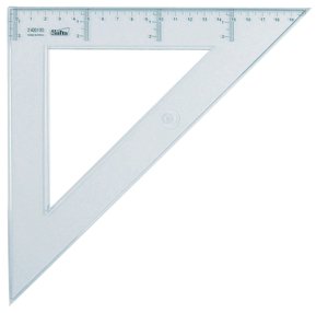 ESCUADRA CRISTAL SAFTA 30 CENTIMETROS