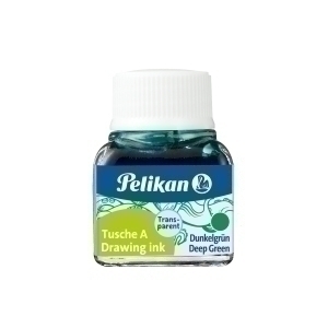 TINTA CHINA PELIKAN 10 ml. VERDE OSCURO
