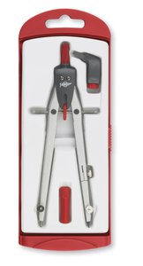 COMPAS FAIBO ESCOLAR SERIE DISEÑO ROJO
