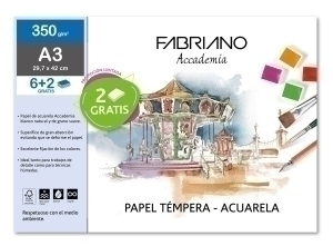 LAMINAS ACUARELA FABRIANO A3 B/6