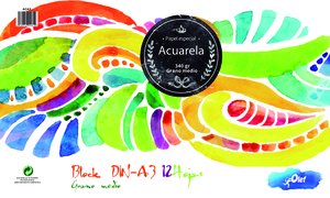 BLOC DIBUJO OLEF ACUARELA A3 340g 12h