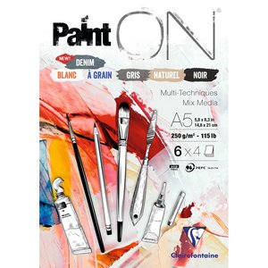 BLOC DIBUJO CLAIR.PAINT ON MULTIT.A5 COL