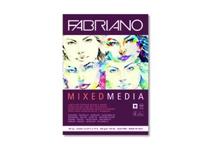 BLOC DIBUJO FABRIANO MIX MEDIA A4 250g