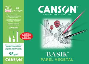 LAMINA G-C VEGETAL BASIK A3 M.PK de 12