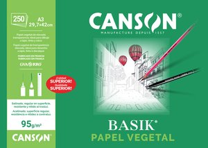 LAMINA PAPEL VEGETAL A3 95 gr